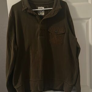 Brown Long Sleeve Pullover with Pocket